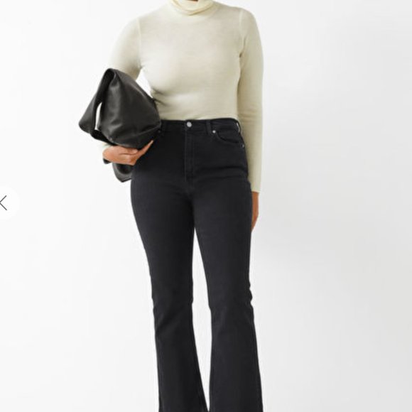 & Other Stories Mood Cut Cropped Jeans - Black - Picture 2 of 3